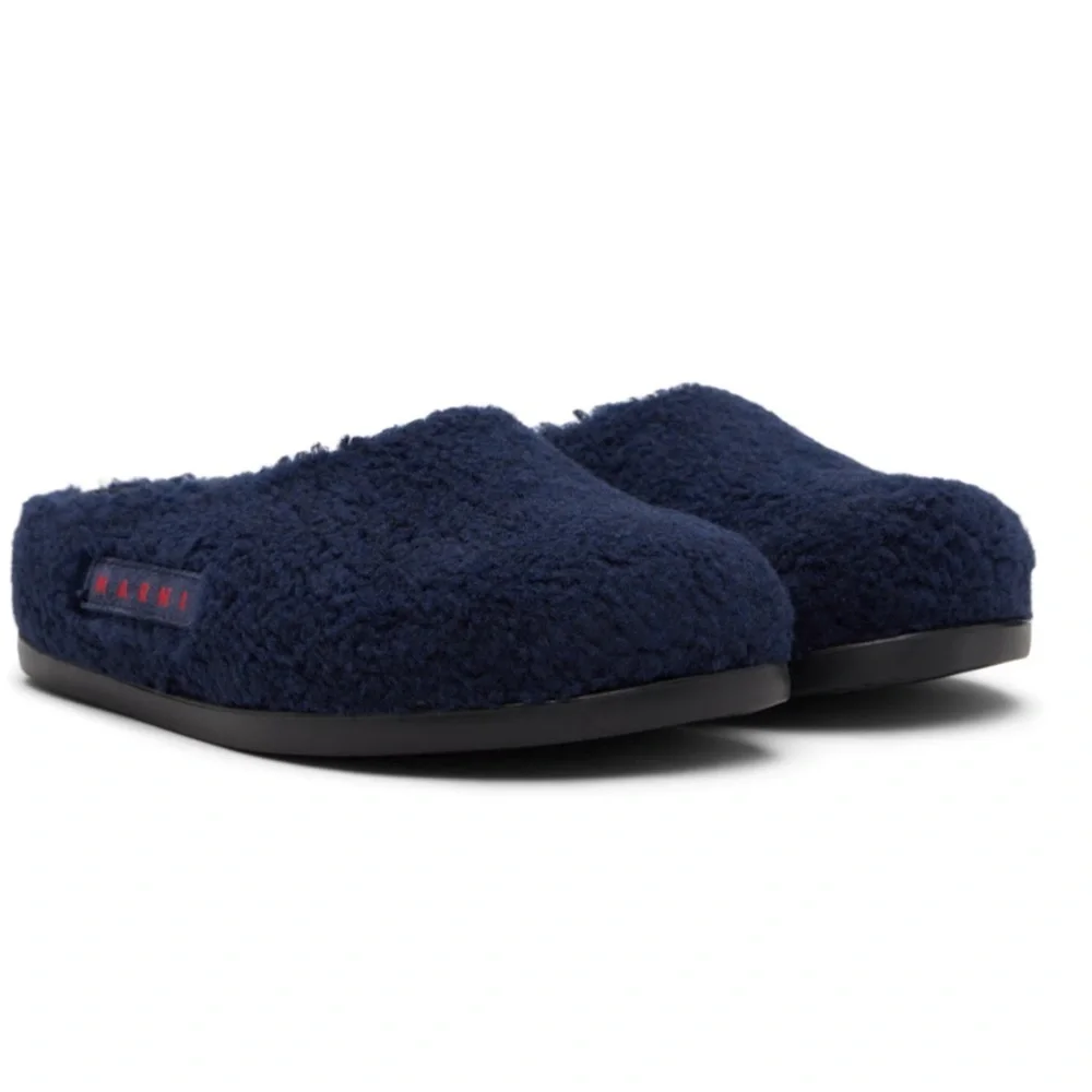 Marni Kids Navy Patch Mule 32